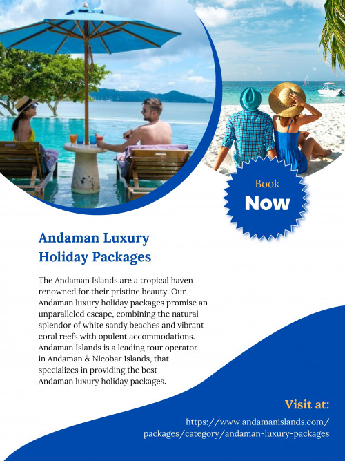 Andaman Islands is a renowned tour operator in Andaman & Nicobar Islands, that specializes in providing the best Andaman luxury holiday packages in India at the most affordable prices. To know more visit at https://www.andamanislands.com/packages/category/andaman-luxury-packages