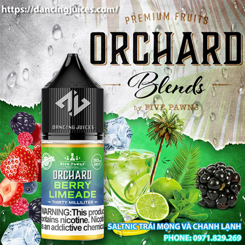 SALTNIC ORCHARD BLENDS Berry Limeade Phone: 0971.829.269
Link sản phẩm: https://dancingjuices.com/saltnic-orchard-blends-berry-limeade-30ml/
SALTNIC ORCHARD BLENDS Berry Limeade 30ml - Hương Vị Thanh Mát Bất Tận Của Chanh Và Các Loại Trái Mọng Tươi Ngon
SALTNIC ORCHARD BLENDS Berry Limeade 30ml là sự kết hợp độc đáo của các loại quả mọng thơm lừng cùng với vị chanh tươi mát, ngay từ hơi vaping đầu tiên anh em sẽ cảm nhận ngay một mùi hương đặc trưng của việt quất, một chút chua nhẹ của mâm xôi và đặc biệt ở hậu vị sẽ là hương chanh mát lạnh sảng khoái bung nóc.
Thương hiệu: FIVE PAWNS
Nồng độ nicotine: 30mg
Dung tích: 30ml
Phân loại: Tinh Dầu Saltnic Chính Hãng
Thiết bị chuyên dùng: Các Thiết Bị Pod System
https://www.google.com/maps?cid=16073557771138950785&_ga=2.30753718.864961663.1654662457-1440810753.1654662457
WEBSITE: http://dancingjuices.com
27/16/1 Nguyễn Ngọc Lộc-P14- Q10 339/39B1 Lê Văn Sỹ - P13- Q3 Hotline: 0971.829.269 (Zalo)
#orchardblendsberrylimeade #fivepawns #saltnic #tinhdauvape #vape #vapeshop