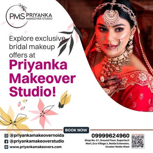 With years of expertise , our professionals craft personalized, radiant looks that resonate with your style. From subtle to glamorous, our skilled artists enhance your natural beauty using top-quality products. Book now for a stunning D-day transformation!
www.priyankamakeovers.com