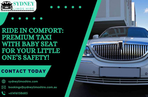 Experience the luxury of our premium taxis, now equipped with baby seats. Ensuring a safe, comfortable, and worry-free journey for you and your little one!
Website: sydneylimoshire.com.au
Email: bookings@sydneylimoshire.com.au
Phone: +61416158685
Address: Floor 16 365-377 Kent Street Sydney CBD 2000