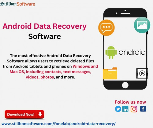 The best software for recovering deleted or erased data from Android phones. Contacts, messages, music, images, and much more can be readily restored.

Check for more details at:  https://www.stillbonsoftware.com/fonelab/android-data-recovery/