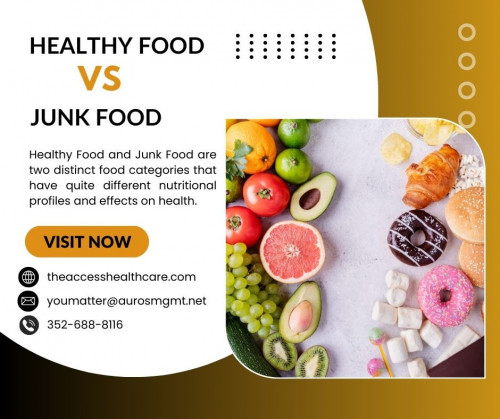 Access Health Care Physicians, LLC emphasizes the distinction between healthy and junk food. Prioritizing wellness, they educate on the nutritional disparities, promoting informed dietary choices for better health.