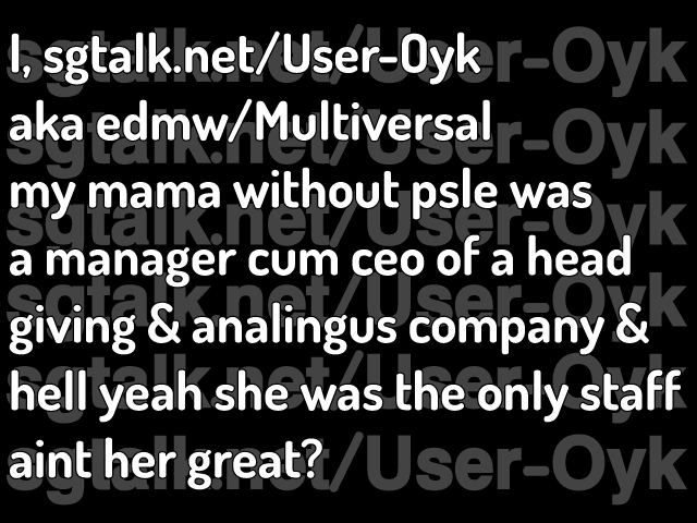 sgtalk.net/User-Oyk MAMA BLOWJOB QUEEN