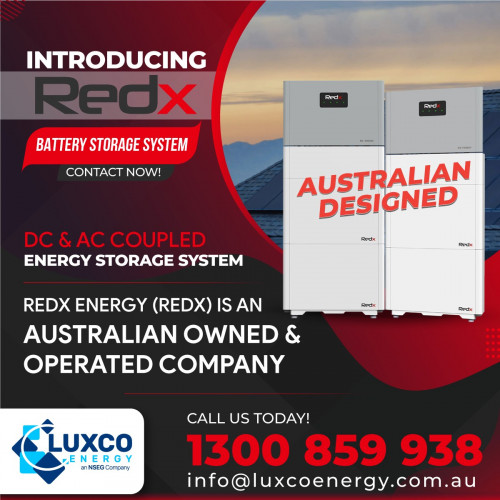 For more information, please contact the account manager.

Email us at info@luxcoenergy.com.au
 Visit: www.luxcoenergy.com.au
.
.
#luxcoenergy #wholesalesolar #wholesalesolarpanels #wholesalesolarproducts #batterystoragesystem #redx #redxenergy #redxenergysystem #redxbatterysystem