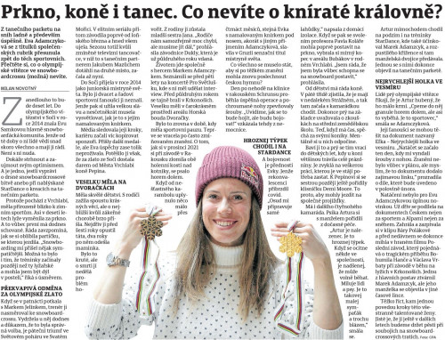 x095 1 290124 Pardubický deník Prkno, koně i tanec. Co nevíte o kníraté královně 