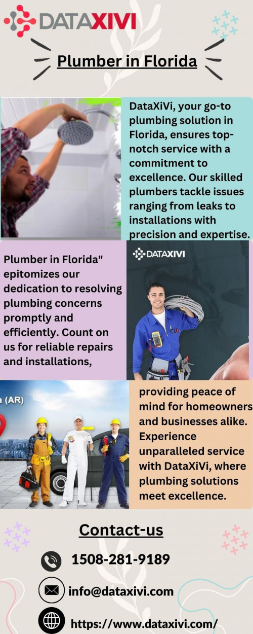 DataXiVi, your reliable plumbing solution in Florida, ensures top-notch services. From leak repairs to installations. Trust Plumber in Florida for efficient solutions. Experience excellence in every drop. We excel in plumbing craftsmanship.

https://www.dataxivi.com/plumbers/us/florida