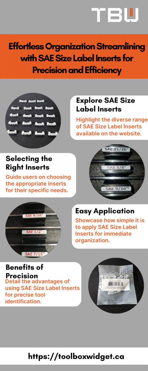 Unlock precision and efficiency in your organization with Toolbox Widget's SAE Size Label Inserts! Our innovative solution simplifies the task of organizing tools, providing a seamless experience for professionals. Discover the benefits of effortless organization and streamlined workflows.
