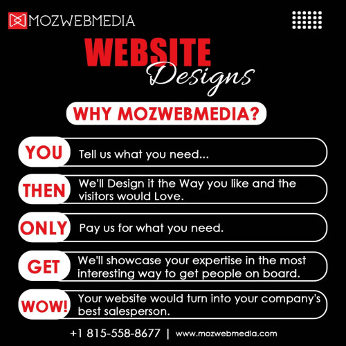 Moz Web Media LLC is your premier website design company in Chicago, delivering innovative and visually stunning digital solutions. Elevate your online presence with our expert team, creating websites that captivate and engage. Trust us for cutting-edge design that sets your brand apart in the Windy City and beyond.
Visit: https://www.mozwebmedia.com/website-design/