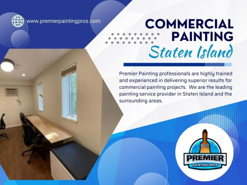 Hiring insured commercial painting Staten Island experts is not just a practical choice; it's a strategic investment in the longevity and quality of your business space's aesthetic appeal. When considering a commercial painting project, it's crucial to recognize the dual promise that insured services bring to the table – a commitment to quality workmanship and comprehensive coverage. 

Official Website: https://www.premierpaintingpros.com/

Click here for More Information: https://www.premierpaintingpros.com/commercial/

Premier Painting Pros
Address: 182 Titus Ave, Staten Island, NY 10306, United States
Phone : +13474009740

Google Map URL: https://maps.app.goo.gl/YhXsGx5Rxh3Sh9uVA

Business Site: https://bnb-painting.business.site/

Our Profile: https://gifyu.com/premierpaintpros

More Photos: 

http://chilp.it/9ae750b
http://chilp.it/48cdf44
http://chilp.it/fce9ddd
http://chilp.it/2048aa2
