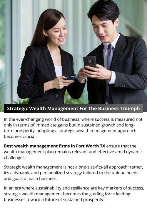 In the ever-changing world of business, where success is measured not only in terms of immediate gains but in sustained growth and long-term prosperity, adopting a strategic wealth management approach becomes crucial.  To know more visit here https://www.alignedwealthadv.com/