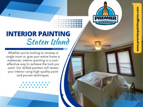 The interior of your home is a canvas waiting to be adorned with color and personality. Premier Painting excels in interior painting, offering a palette of choices that cater to every taste and style. Whether you prefer subtle neutrals, bold accent walls, or intricate patterns, our skilled Interior Painting Staten island painters ensure a flawless finish that enhances the ambiance of your living spaces. From bedrooms to kitchens, we bring your vision to life with precision and professionalism.

Official Website: https://www.premierpaintingpros.com/

Click here for More Information: https://www.premierpaintingpros.com/commercial/

Premier Painting Pros
Address: 182 Titus Ave, Staten Island, NY 10306, United States
Phone : +13474009740

Google Map URL: https://maps.app.goo.gl/YhXsGx5Rxh3Sh9uVA

Business Site: https://bnb-painting.business.site/

Our Profile: https://gifyu.com/premierpaintpros

More Photos: 

https://is.gd/HmmYSp
https://is.gd/cfu4jx
https://is.gd/bbUHv0
https://is.gd/g9htYR