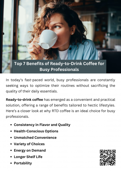 Ready-to-drink coffee is more than just a trend; it’s a practical solution for professionals navigating a demanding lifestyle. Its convenience, portability, and wide variety of options make it a reliable companion for anyone needing a quick and satisfying coffee fix. By offering consistency, energy, and even health benefits, RTD coffee has become a staple for busy individuals who refuse to compromise on quality or efficiency. To know more visit here https://wideawakecoffee.com/ready-to-drink-coffee/