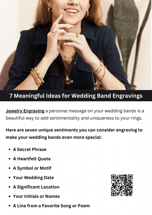 Jewelry engraving adds a personal touch to wedding bands, making them even more special. Consider meaningful ideas like important dates, initials, or a short phrase that holds sentimental value. Song lyrics, quotes, or inside jokes can also create a unique connection. Whether it’s a romantic message or a symbol of your journey together, engraving transforms your wedding bands into cherished keepsakes that celebrate your love. To know more visit here https://www.futerbrosjewelers.com/services/jewelry-engraving