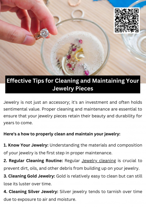 Proper jewelry cleaning and maintenance keep your pieces looking stunning and prolong their lifespan. Clean jewelry regularly using mild soap, warm water, and a soft brush to remove dirt and oils. Avoid harsh chemicals that can damage metals and gemstones. Store jewelry in separate compartments to prevent scratches. Regular professional checkups ensure settings are secure, keeping your cherished pieces in pristine condition for years to come. To know more visit here https://www.futerbrosjewelers.com/services/cleaning-and-inspection