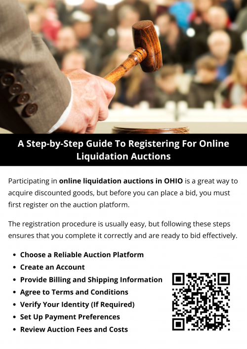 Registering for an online liquidation auction in Ohio is a straightforward process that opens doors to valuable deals. By understanding the requirements, rules, and processes of your chosen platform, you can participate confidently and maximize your returns. Start small, learn as you go, and soon, you’ll be navigating the world of online auctions like a pro. To know more visit here https://www.wyethauctions.com/