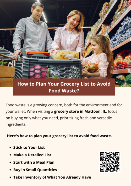 Plan your grocery list carefully to minimize food waste. Start by checking what you already have, then create a weekly menu to guide your shopping. When visiting a grocery store in Mattoon, IL, focus on buying only what you need, prioritizing fresh and versatile ingredients. Stick to your list and use perishable items promptly to reduce waste effectively. To know more visit here https://www.niemanns.com/stores/mattoon-illinois-61938/