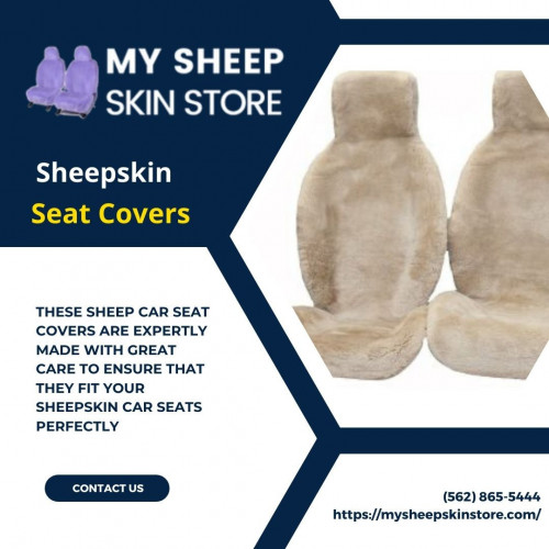 The best assortment of Sheepskin Seat Covers, made to improve your car's comfort and style, can be found at My Sheepskin Store in California. Our seat covers, which are made from real, premium sheepskin, offer unparalleled comfort and temperature control, keeping you toasty in the winter and cool in the summer. Our custom-fit designs guarantee a snug and sophisticated look that flawlessly blends in with the interior of your vehicle. These covers provide a touch of refinement while protecting your seats from deterioration and are long-lasting and simple to maintain. Find out why drivers in California select My Sheepskin Store for its classic elegance and superior comfort.