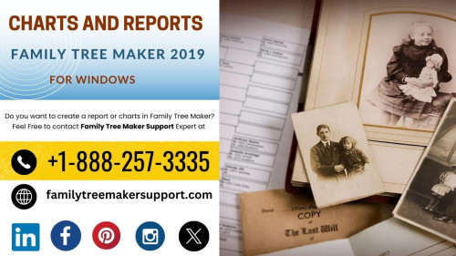 In this Section, we will discuss Charts And Reports In FTM 2019. We will describe how many charts and reports are available in Family Tree Maker. If you want to create a report or charts, read this information until the end.
Read full blog: https://familytreemakersupport.com/charts-and-reports-in-ftm/