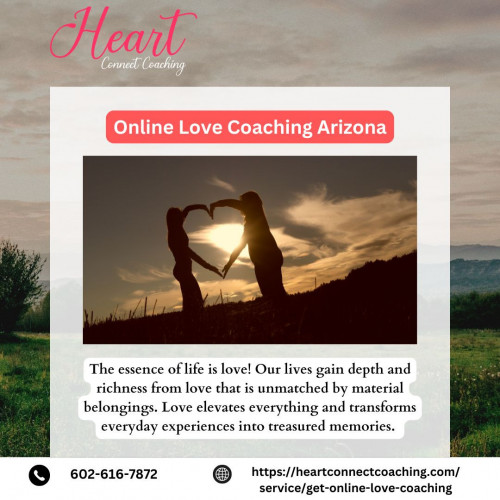 Specialized Online Love Coaching Arizona services are provided by Heart Connect Coaching to assist individuals and couples in creating more solid, wholesome relationships. Our professional coaching sessions offer individualized advice to meet your specific goals, whether you're navigating the dating scene or trying to rekindle the passion in your existing relationship. We assist you in better understanding your relationship patterns, enhancing communication, and cultivating emotional connection through individualized video sessions. You may get expert guidance from the comfort of your home thanks to our adaptable online style. Give yourself the tools you need to overcome obstacles and build the satisfying relationships you deserve with Heart Connect Coaching.