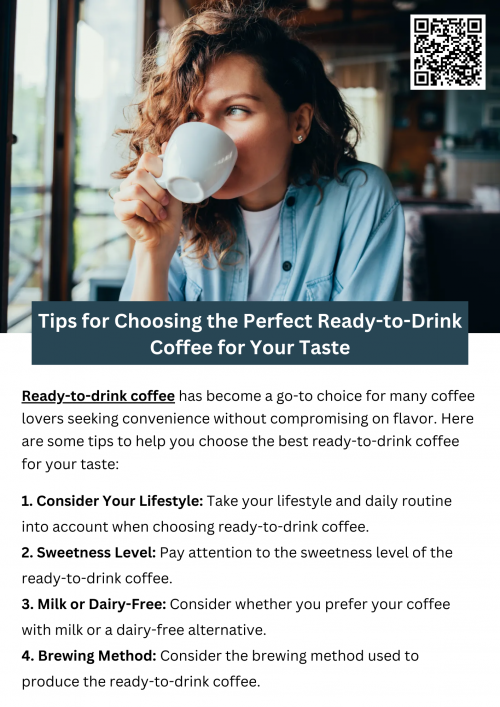 Choosing the best ready-to-drink coffee depends on personal taste preferences and desired qualities. Consider factors such as flavor profile, caffeine content, and packaging convenience. Explore various brands and types, including cold brew, canned espresso, or flavored options, to find the perfect balance of taste, convenience, and satisfaction for your coffee enjoyment. To know more visit here https://wideawakecoffee.com/ready-to-drink-coffee/