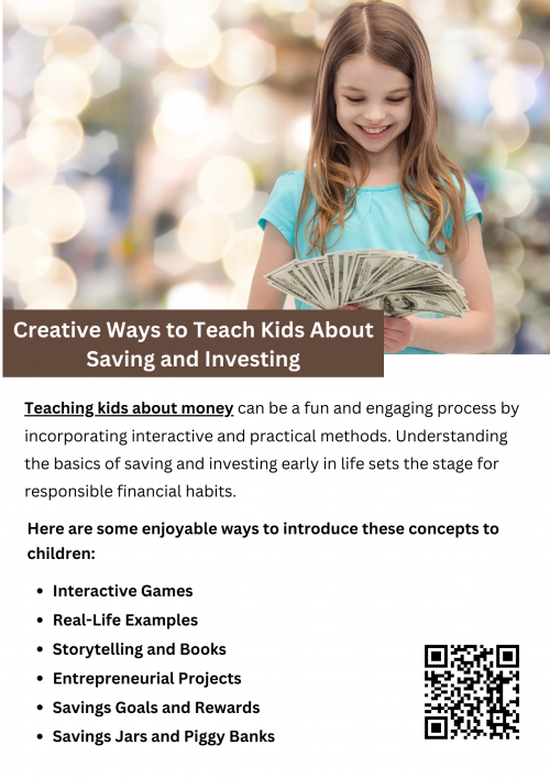 Teaching kids about money can be fun and educational with creative approaches. Introduce a savings jar to visualize their progress, or set achievable goals for saving towards desired items. Use games and apps that simulate real-world money management to make learning engaging. Offer rewards for saving milestones and involve them in budgeting during shopping trips. These methods build foundational skills for saving and investing practically. To know more visit here https://inflationeducation.net/