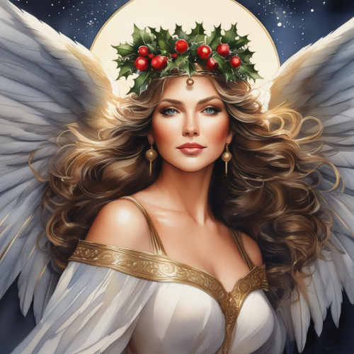 christmas angel by greg rutkovski watercolor trending on artstation sharp focus studio photo 5665433