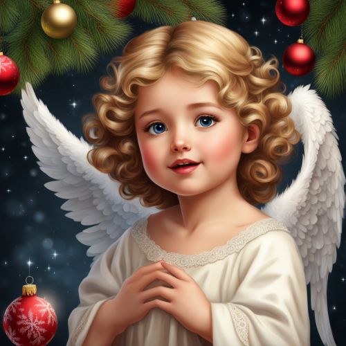 christmas little angel talking 605391222