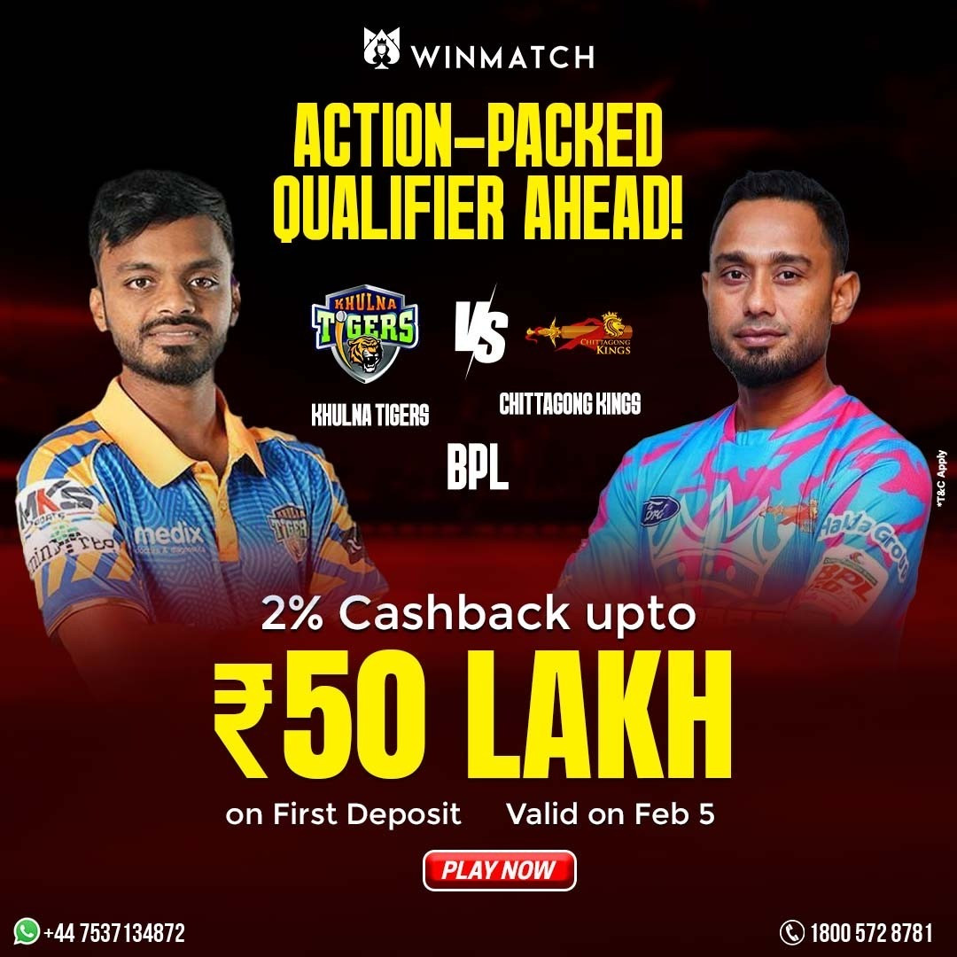 Winmatch365 Brings You the Ultimate BPL Qualifier – Khulna Tigers vs Chittagong Kings!