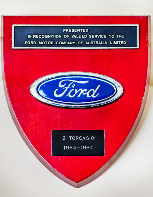 Giuseppe Torcasio: Ford Motor Company, Australia Plaque