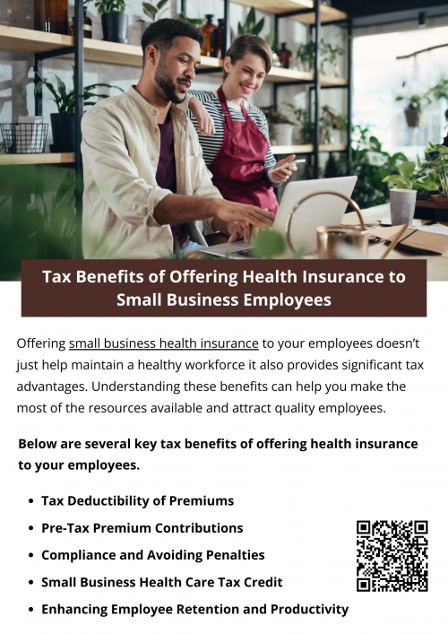 Offering small business health insurance provides tax benefits, including deductions for premiums paid by the employer, reducing taxable income. Employees can receive tax-free coverage, and employers may qualify for tax credits under the Affordable Care Act. These incentives help offset the cost of providing insurance, making it more affordable for small businesses while promoting employee health and satisfaction. To know more visit here https://www.capbluecross.com/wps/portal/cap/employer/shop-group-plans