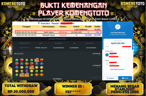 LAGI & LAGI!! KEMENANGAN BESAR DI SLOT  STARLIGHT PRINCESS 1000  SEBESAR Rp.30.000.000 KOMENGTOTO BAYAR LUNAS SECEPAT KILAT !! KOMENGTOTO BAYAR SECEPAT KILAT !!