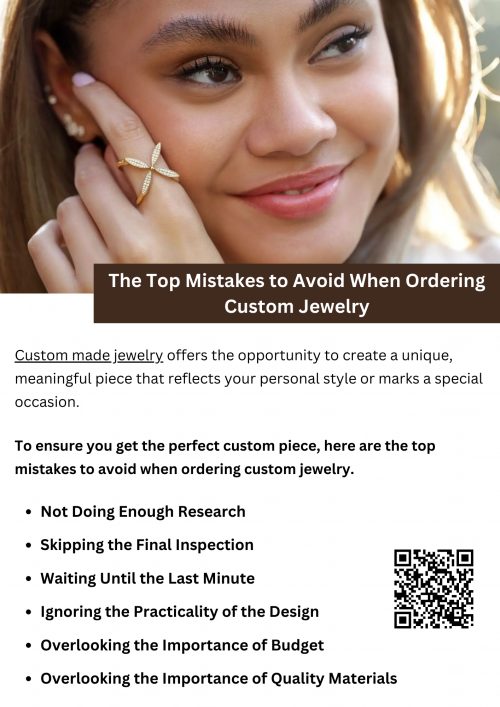 When ordering custom made jewelry, avoid common mistakes like unclear communication with the jeweler, neglecting to set a budget, or failing to research the jeweler’s expertise and portfolio. Rushing the process or overlooking details in the design can lead to disappointment. Always review sketches or mockups thoroughly and confirm timelines to ensure the final piece matches your vision and is delivered on time. To know more visit here https://www.futerbrosjewelers.com/services/custom-designs