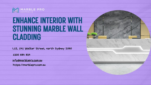 Every space gets transformed by marble wall cladding that provides everlasting aesthetic charm together with durable natural materials. This material works well for interior and exterior uses because it succeeds in enhancing modern and traditional patterns. The company Marble Pro advances premium marble choices for clients to explore. Visit - http://marblepro.com.au