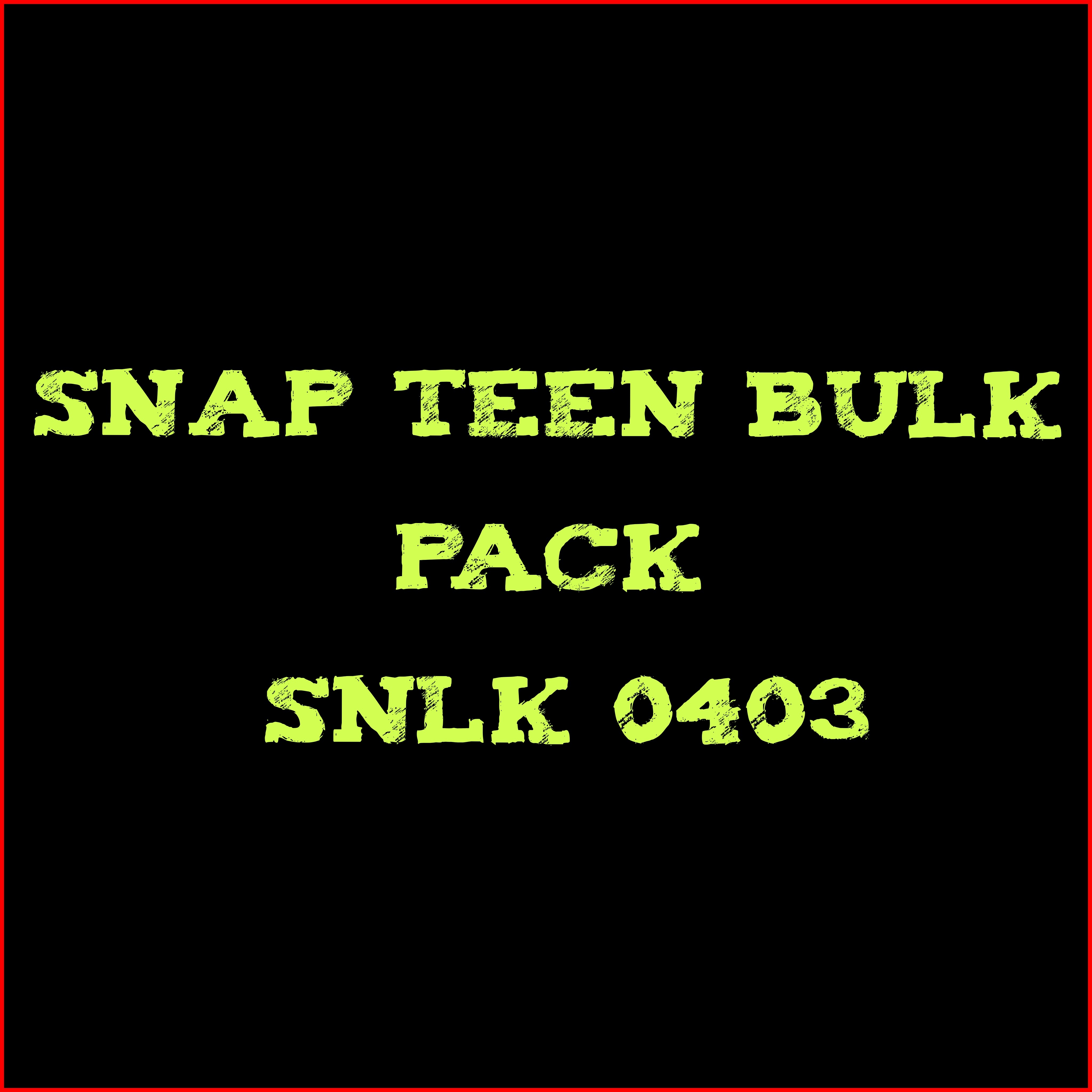 📁  - Snap Teen Bulk Pack - SNLK 0403