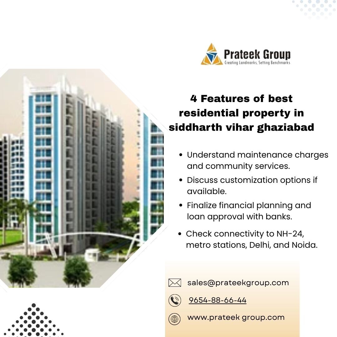 Searching for the best residential property in Siddharth Vihar Ghaziabad? Prateek Grand Paeonia is a premium ready-to-move residential project offering spacious 2 and 3 BHK luxury apartments with modern amenities and excellent connectivity. Strategically located near NH-24, Indirapuram, and Noida, the project provides seamless access to Delhi-NCR, metro stations, schools, hospitals, and commercial hubs. Residents enjoy world-class features including clubhouse, swimming pool, landscaped gardens, jogging track, sports facilities, high-speed elevators, and 24x7 security. With rising demand for smart living and luxury homes in Ghaziabad, Prateek Grand Paeonia stands out as a top investment destination for homebuyers and investors seeking premium lifestyle apartments in Siddharth Vihar. Perfect for families looking for comfort, connectivity, and modern urban living in NCR.

#SiddharthVihar #GhaziabadProperties #LuxuryApartments #ReadyToMoveFlats #2BHKFlats #3BHKApartments #PrateekGrandPaeonia #NH24Properties #SmartLiving #NCRRealEstate #LuxuryHomes #ModernLiving

For more info visit us  https://prateekgroup.com/prateek-grand-city/grand-paeonia