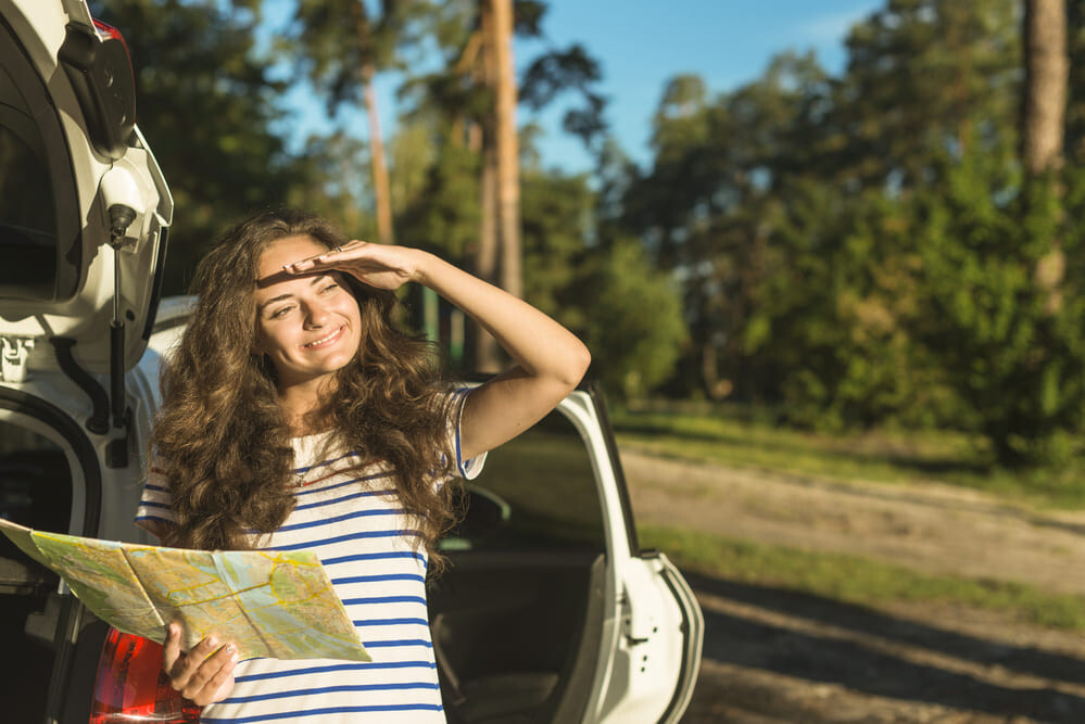 young woman car trip 1 1