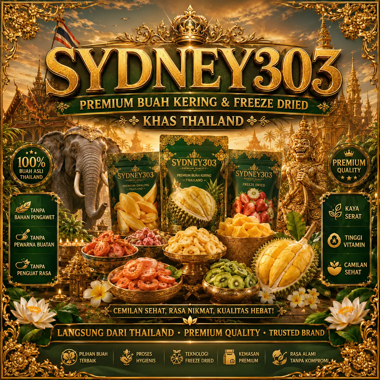 SYDNEY303 : Premium Buah Kering & Freeze Dried Khas Thailand