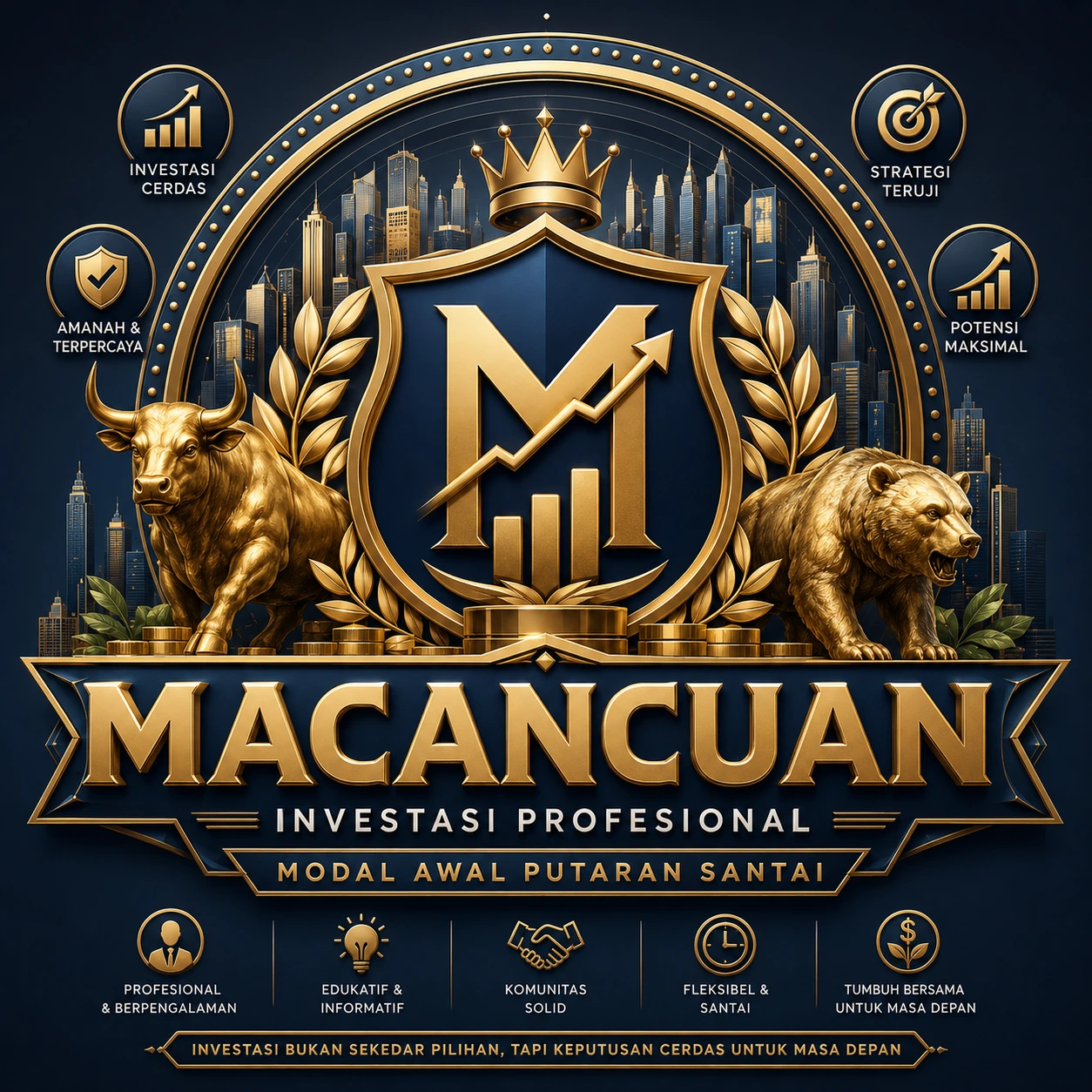 MACANCUAN  Investasi Profesional Modal Awal Putaran Santai 
