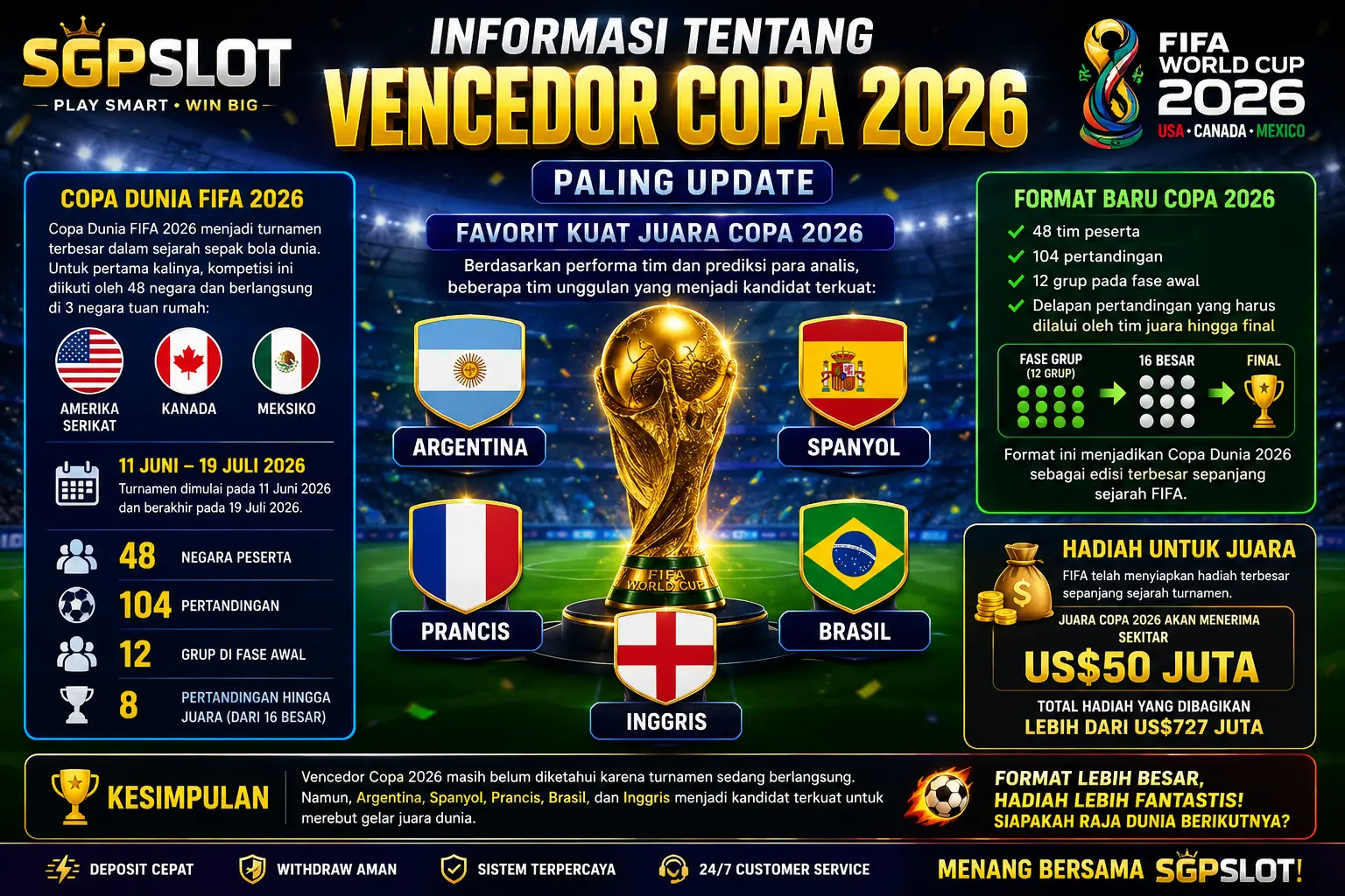 Galeri foto SGPSLOT: Informasi Tentang Vencedor Copa 2026 Paling Update di Jakarta