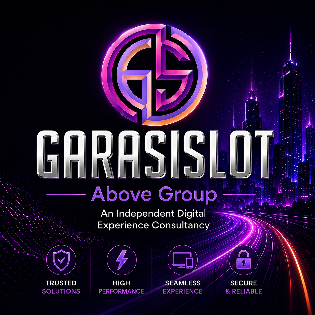 Visual brand GARASISLOT platform hiburan digital