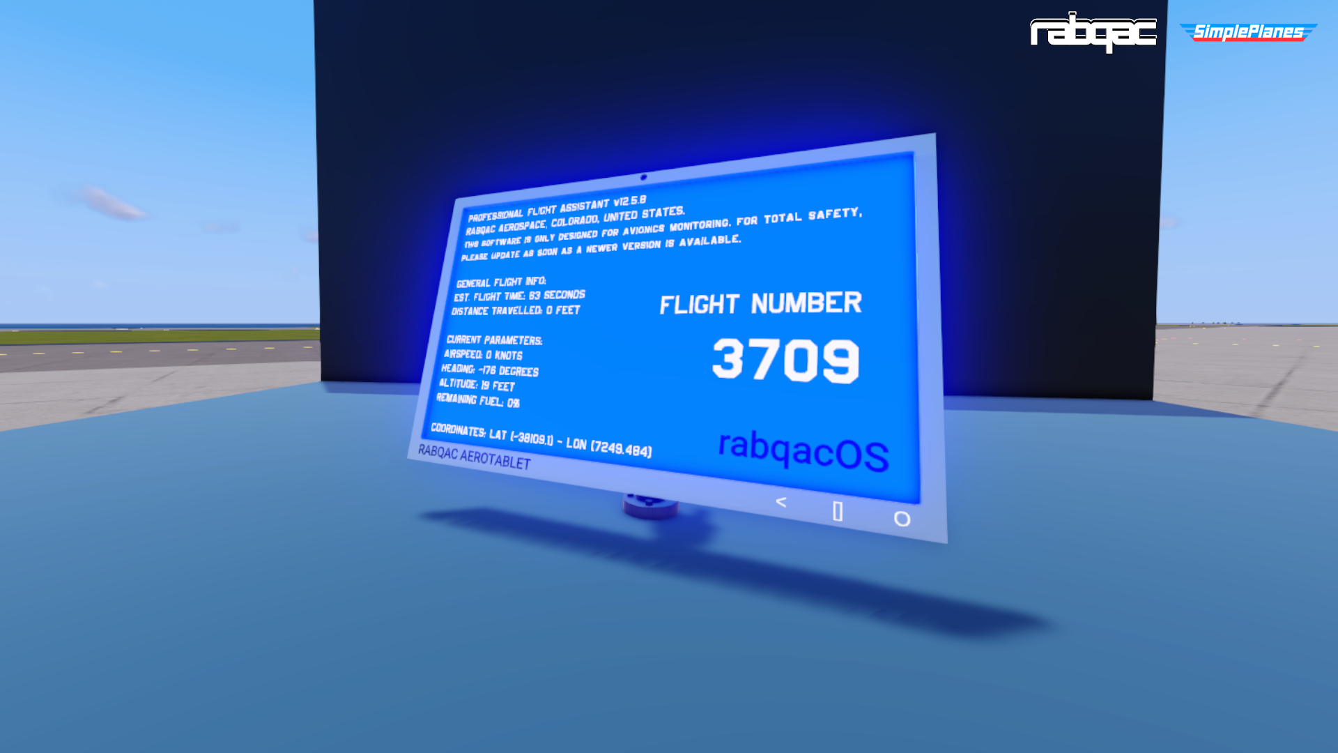 Simpleplanes Numbers Kit SimplePlanes | AEROTABLET (Monitor Flight Data + Random Flight Numbers)