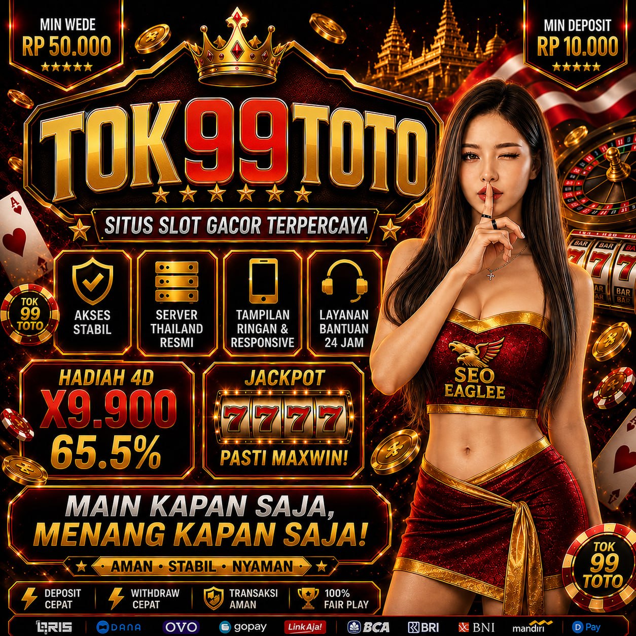 Thumbnail 1 of 3, Poster, TOK99TOTO : Link Situs Pilihan Cerdas Agen Toto Macau Anti Boncos Hari Ini designed and sold by TOK99TOTO.