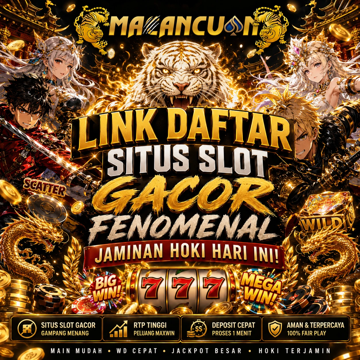 Thumbnail 1 of 3, Poster, MACANCUAN Link Daftar Situs Slot Gacor Fenomenal Jaminan Hoki Hari Ini designed and sold by MACANCUAN.