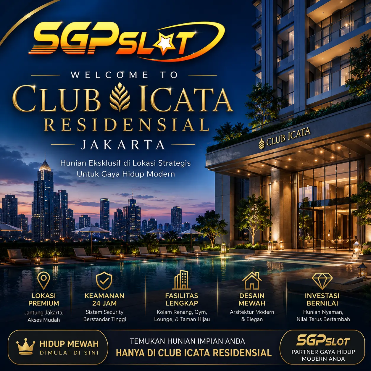 SGPSLOT : Welcome To Club Icata Residensial di Jakarta