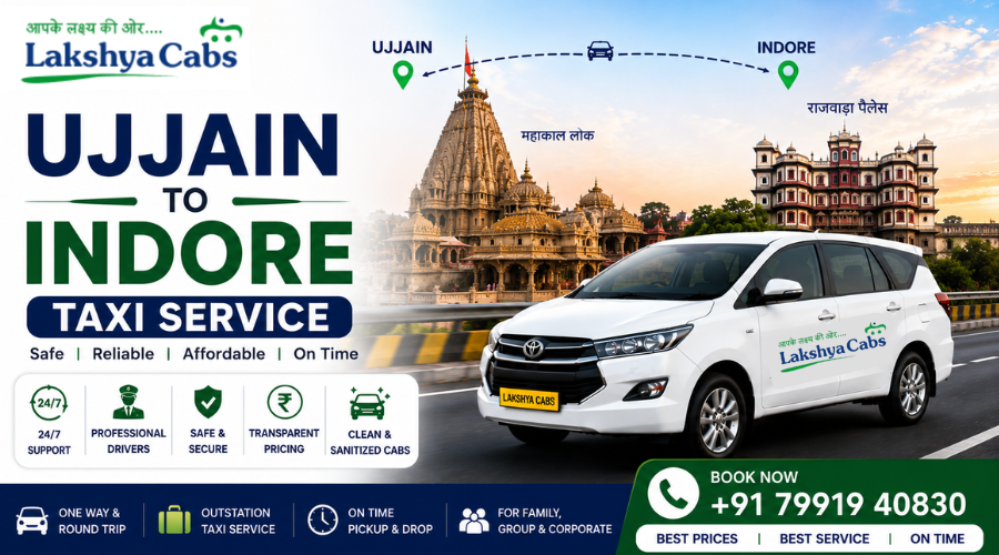 Ujjain to Indore Taxi Service – Compare Fare, Route & Vehicle Options