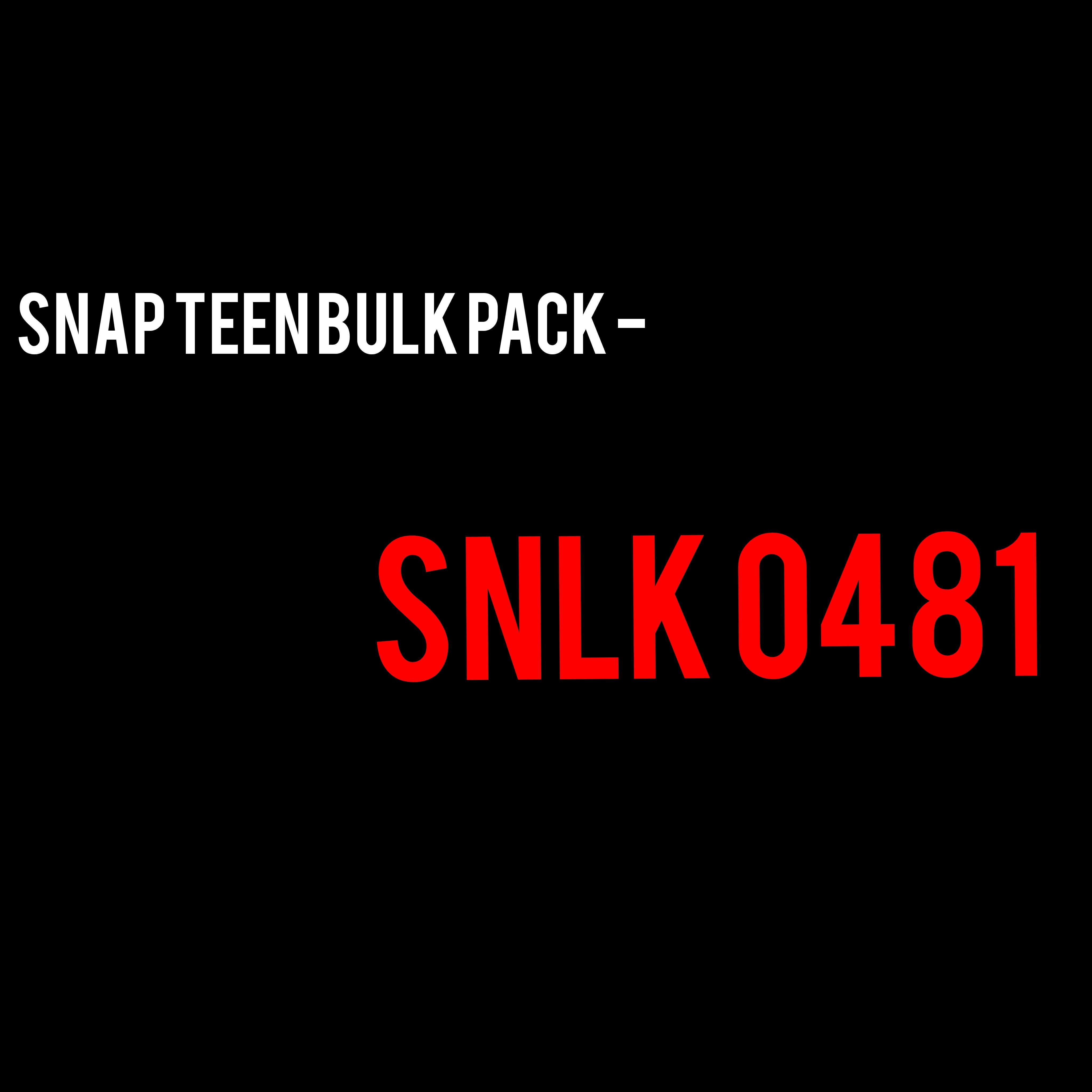 Snap Teen Bulk Pack - SNLK 0481