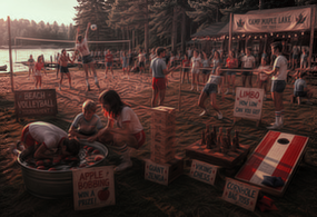 Spiele und Aktivitäten im Camp