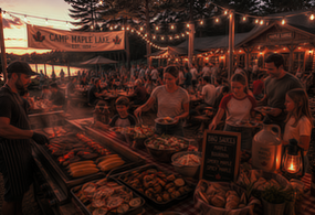 Großes Camp Barbecue