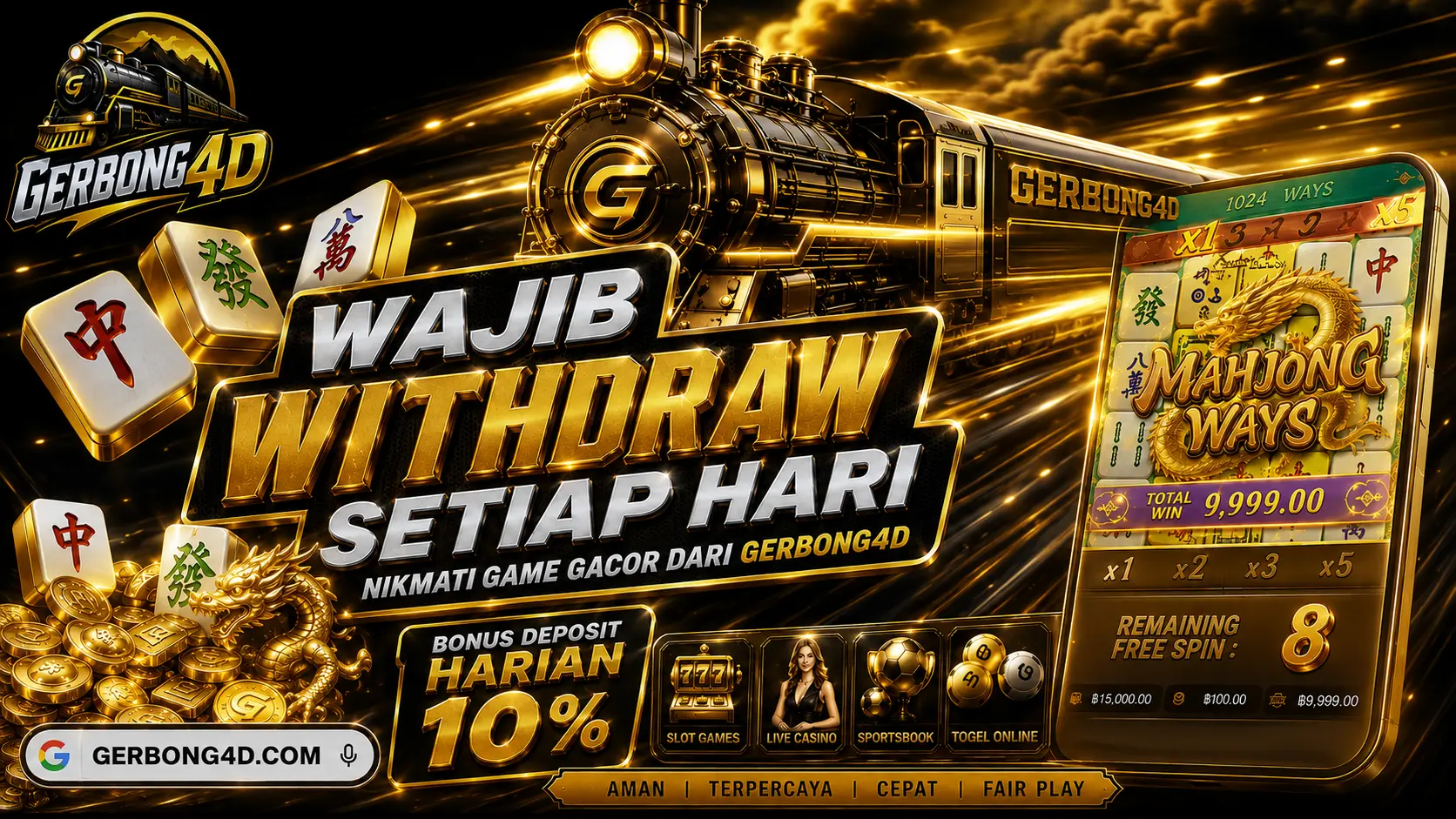 Gerbong4D - Daftar dan Klaim Bonus