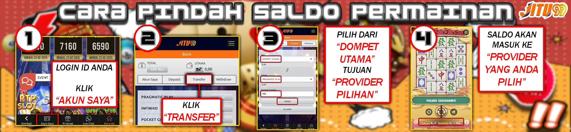 Cara Pindah Saldo Permainan